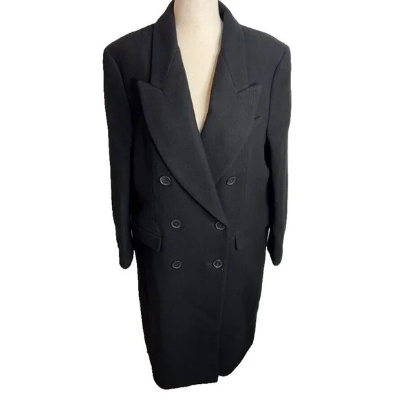 Madewell Womens $378 Oversized Double Breasted Top coat in Black Size 4 NT123 - Picture 3 of 13